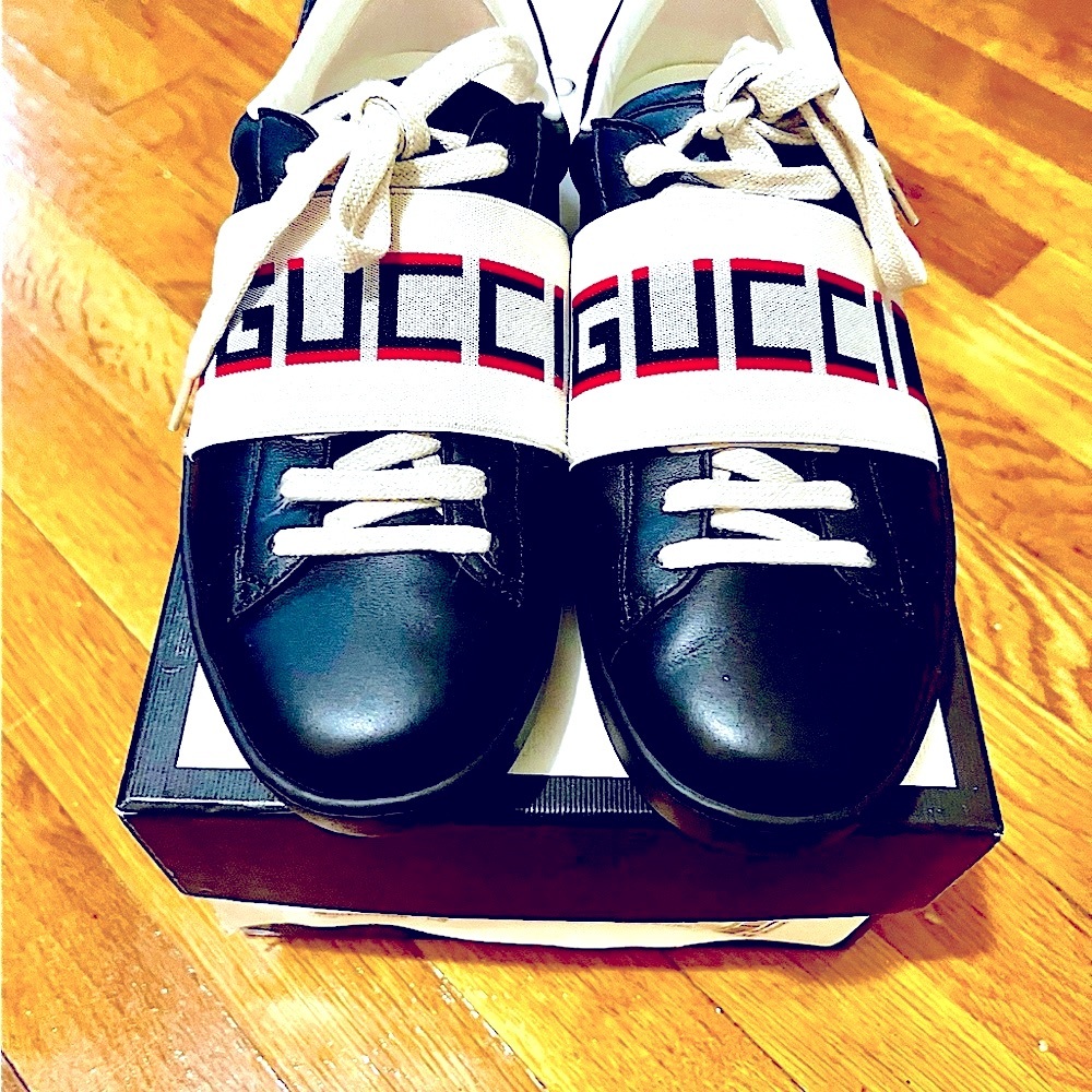 Ace Gucci Stripe Black Sneaker - Picture 4 of 7